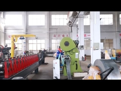 เครื่องขึ้นรูปประตูชัตเตอร์โลหะพร้อมระบบควบคุม PLC พร้อมการตัดไฮดรอลิก