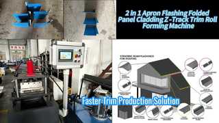 ผ้ากันเปื้อน 2 ใน 1 กระพริบแผงพับ Z -Track Trim Roll Forming Machine