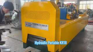 เครื่องขึ้นรูปม้วนตะเข็บตะเข็บแบบยืนไฮดรอลิกแบบพกพา KR18